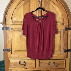 Apt 9 - Size M - Red Heathered Blouse with Crisscross Back De…